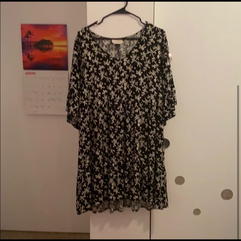 Black and White Flower Dress